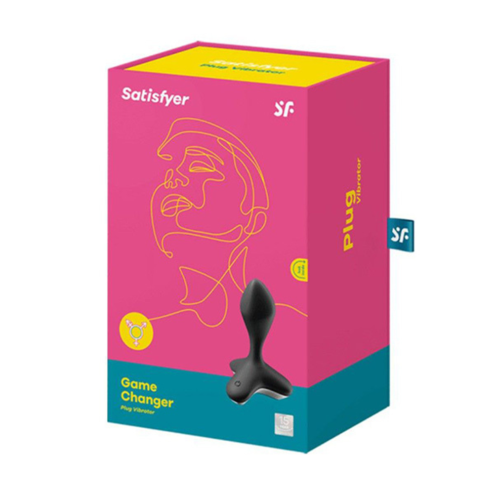 Черная анальная пробка 11,5см с вибрацией Satisfyer Game Changer Black