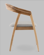 Стул Вудмилан каркас дерево цвет натуральный орех рогожка серый