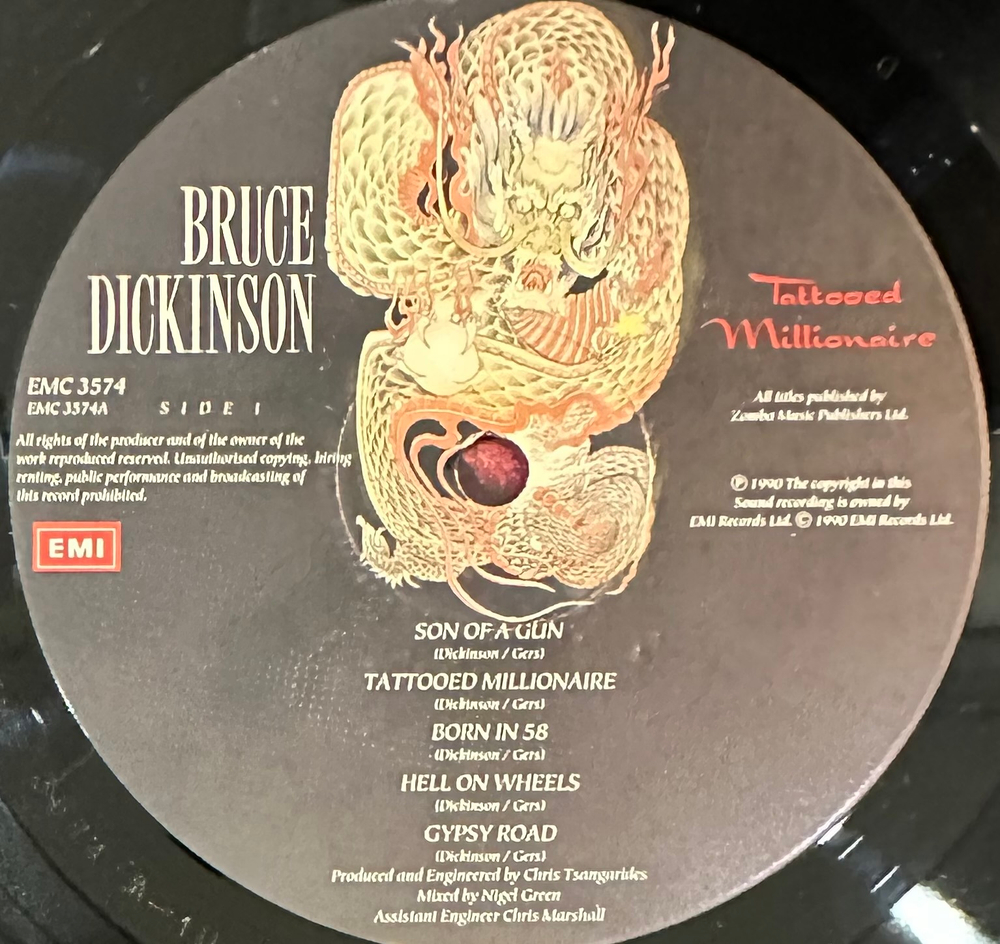 Bruce Dickinson - Tattooed Millionaire (Англия 1990г.)
