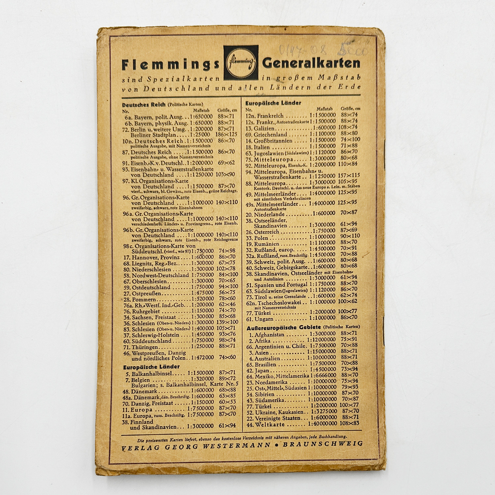 Генеральные карты Флемминга, № 10 N: Германия (Deutschland). Берлин, Германия. Georg Westermann.1935
