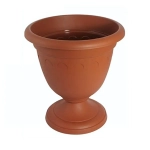 Вазон высокий пластиковый 5,6л d-26см «Колывань» терракот С135Т