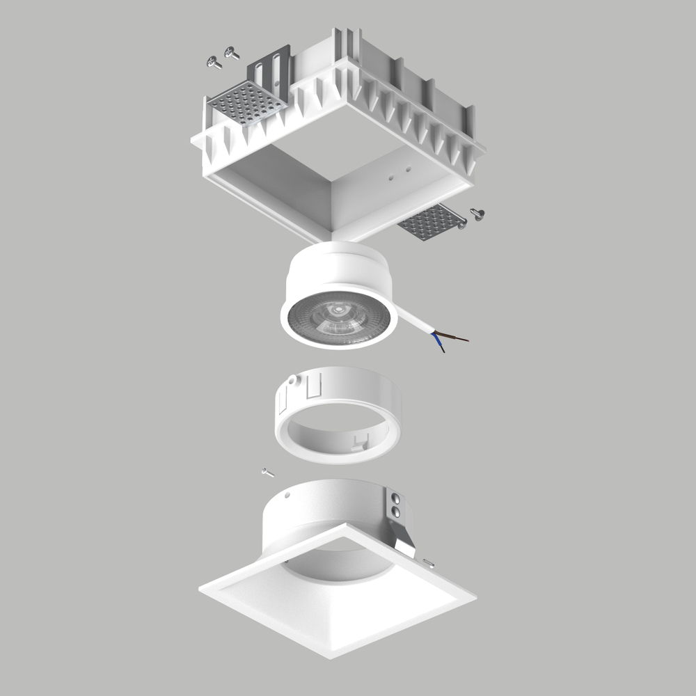 G214506WMOD Светильник DOMINO QUAD под LED модуль/лампу МR16 БЕЛЫЙ (214510+214506+214006)