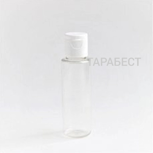 Флакон 030 мл пластик прозрачный с крышкой флип топ длинный