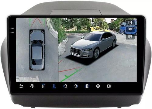 Магнитола для Hyundai iX35 2009-2015 (рамка 10) - FarCar BX361M-360 монитор 10.36" 2K QLED на Android 13, Быстрая, CarPlay, 4G SIM-слот, 4 камеры в комплекте