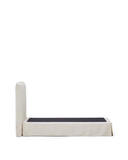 Кровать Jaira из белого шенилла со съемным чехлом для матраса 90x200