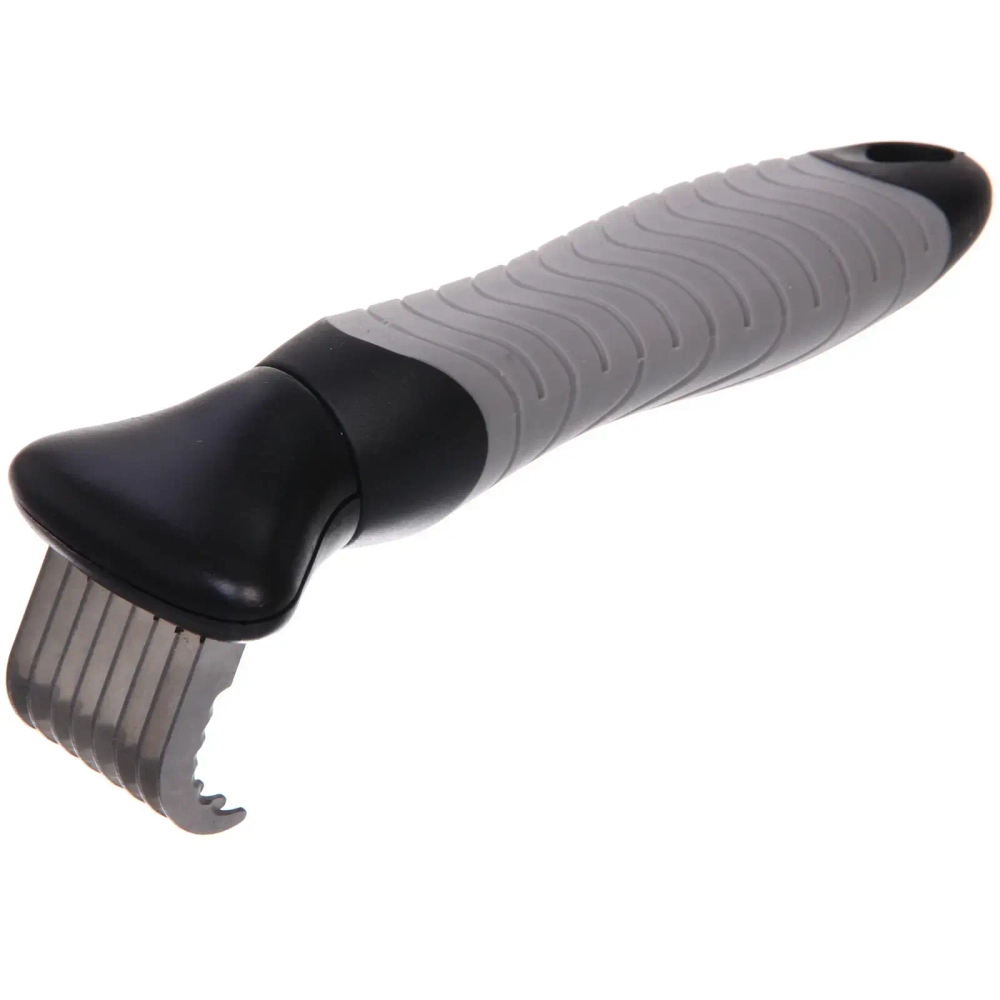 Расческа для удаления колтунов «ПРЕМИУМ - МОЙ БРО», прорезиненная ручка, цвет серый/черный, 5.5*15.5см