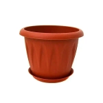 Кашпо АЛИЦИЯ D120мм 0,6л с поддоном Терракотовый 0,1,12х0,12м