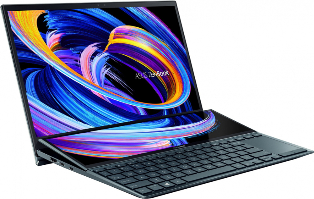 Ноутбук Asus ZenBook Duo 14 Q4 UX482EA-HY219T Celestial Blue Core i7-1165G7/16G/512G SSD/14" FHD IPS + ScreenPad Plus 12,65" Touch/WiFi/BT/Win10 + стилус (90NB0S41-M03900)