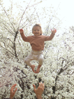 Комплект Mjölk Свитшот Camel/Штанишки Ecru Stripes