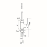 Смеситель для кухни 35к IDDIS K36SBJBi05 "Kitchen 360" гибкий излив ЧЕРНЫЙ-ХРОМ
