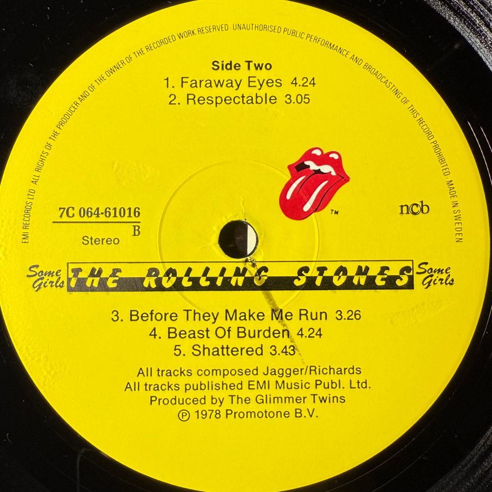 The Rolling Stones ‎– Some Girls (Швеция 1978г.)