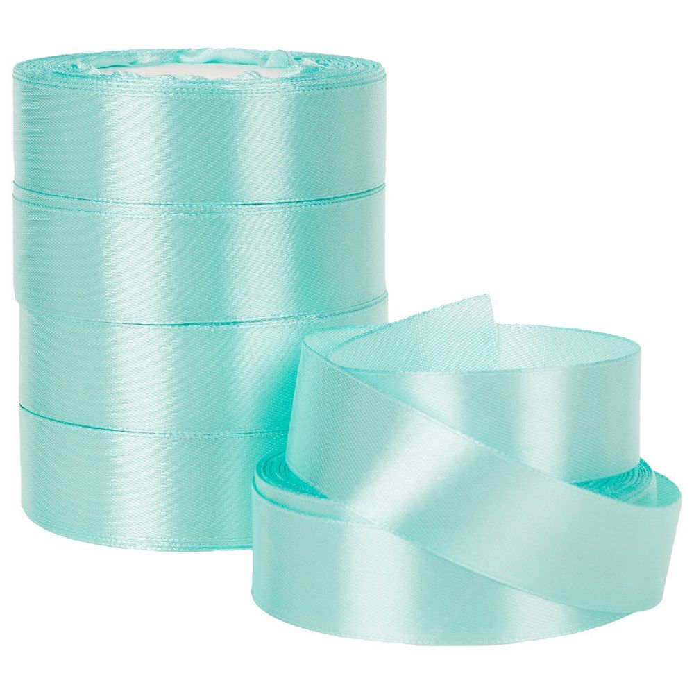 Лента атласная 2,5см*22,85м ГОЛУБОЙ