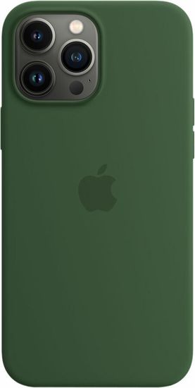 Чехол-накладка Apple Silicone Case with MagSafe for iPhone 13 Pro Max, «зелёный клевер»