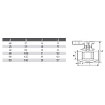 Кран шаровый полипропиленовый 32 мм стандартнопроходной TEBO