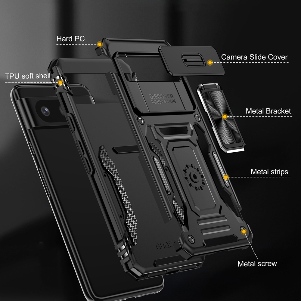 Чехол Safe Case с кольцом и защитой камеры для Google Pixel 7a