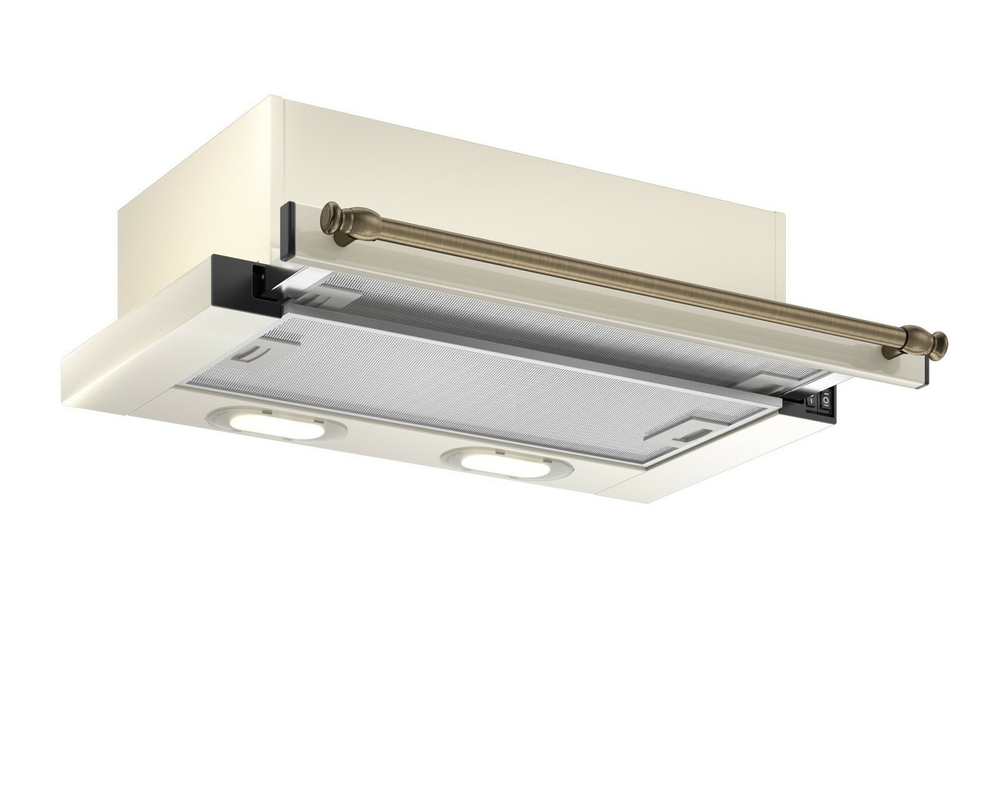 Встраиваемые вытяжки Эликор Интегра  60П-400-В2Л крем\рейлинг бронза вытяжка