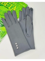 демисезонные перчатки тёплые с декоративными пуговицами