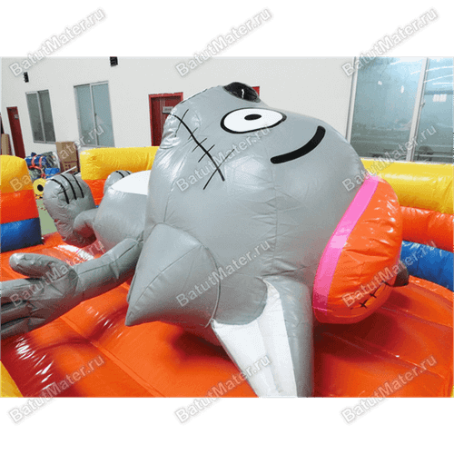 Коммерческий надувной батут "Кот на отдыхе"
