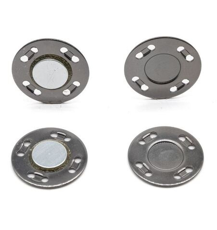 69016/set Кнопка магнитная пришивная 20мм металл, черный никель BIG (10013160/161023/3443682, ГРЕЦИЯ