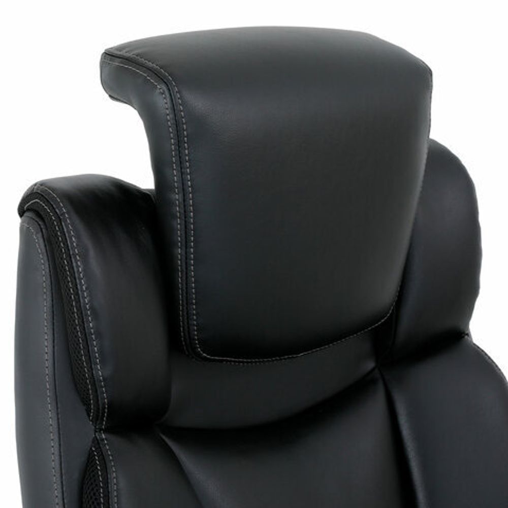 Кресло BRABIX PREMIUM "Phantom EX-553", рециклированная кожа, регулируемый подголовник, черное, 532940