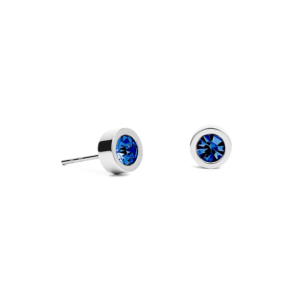 Серьги пусеты Fiore Luna Blue Topaz 6х3 мм SWE126 BT S