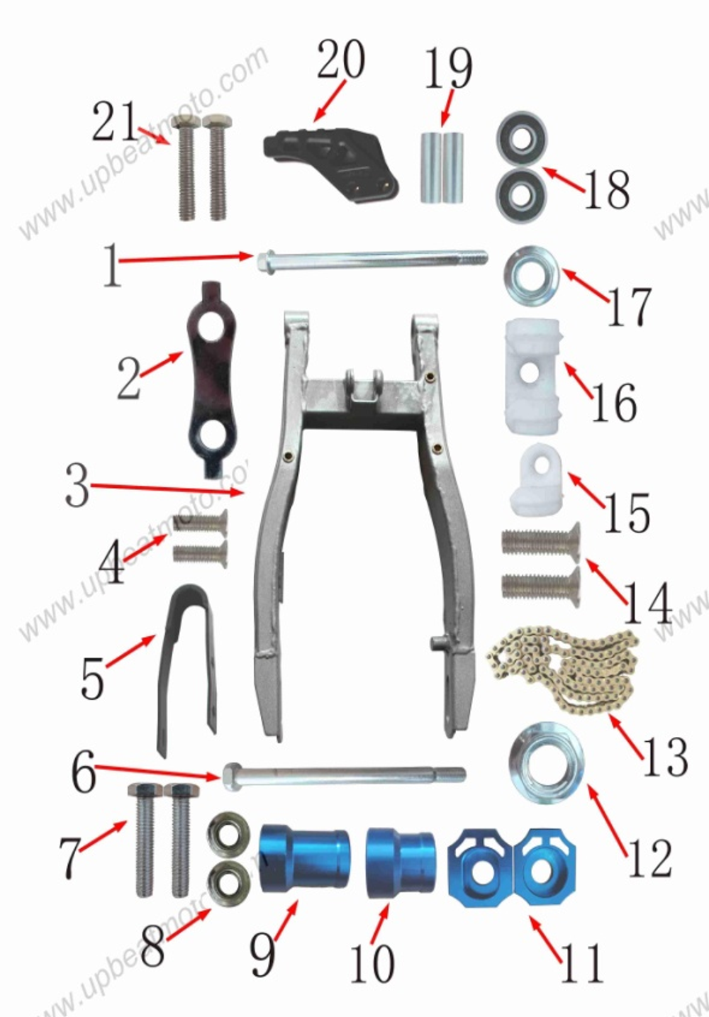 Запчасти D к питбайку Motax CRF 125