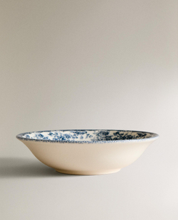 Zara Home миска из фаянса, цвет синий, 18.5 см · 2460/211