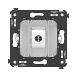 Компьютерная розетка RJ-45 без шторки в стену, кат.5е одинарная, "Avanti", "Белое облако"