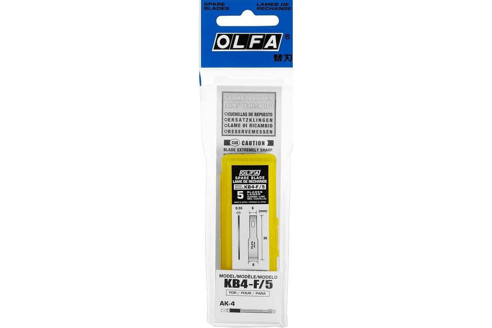 Лопаточные лезвия OLFA для ножа 6 мм OL-KB4-F/5