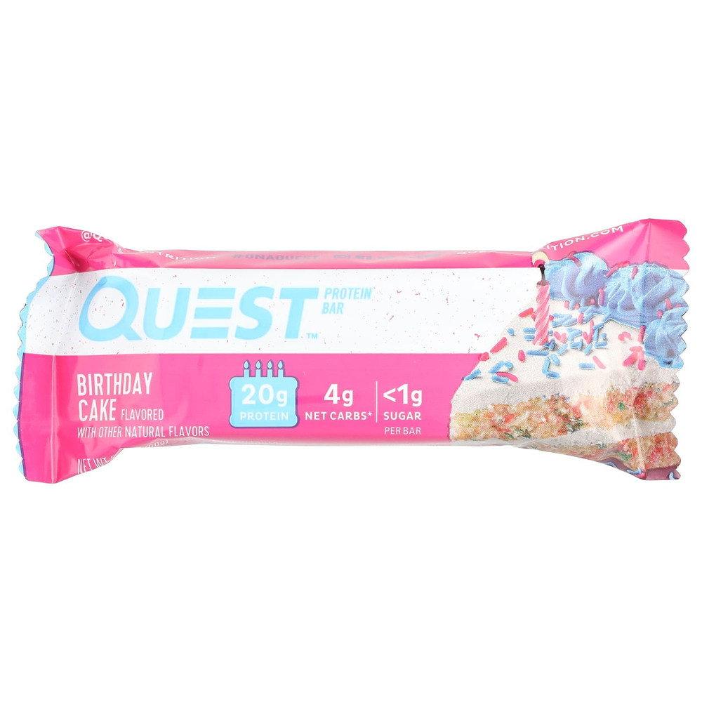Quest Nutrition, протеиновый батончик, со вкусом праздничного торта, 12 батончиков, 60 г (2,12 унции) каждый