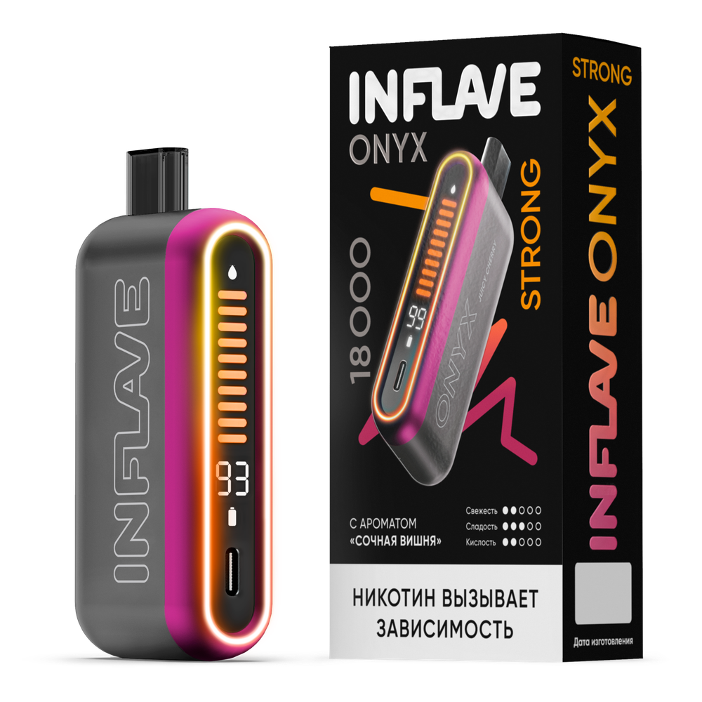 Inflave Onyx Strong Сочная вишня 18000 затяжек 20мг (2%)