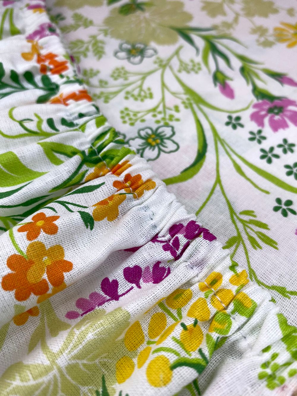 Постельное белье бязь Сказка "Полевые цветы" 1,5-сп Наволочка 50х70 см 1 шт Простынь на резинке 90x200 см Пододеяльник 145x215 см