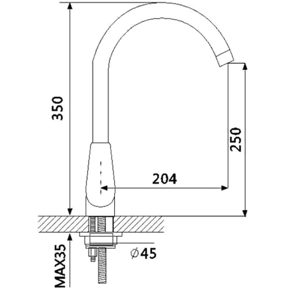 Смеситель для кухни Oute T203 T20313B