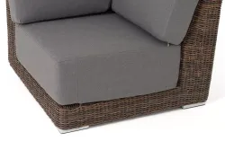 "Капри" модуль диванный угловой с подушками, цвет коричневый