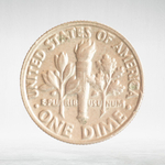 USA, 1 Dime, 1987 - Roosevelt Dime (P), XF
