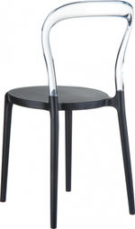Стул пластиковый Siesta Contract Mr Bobo, черный, прозрачный