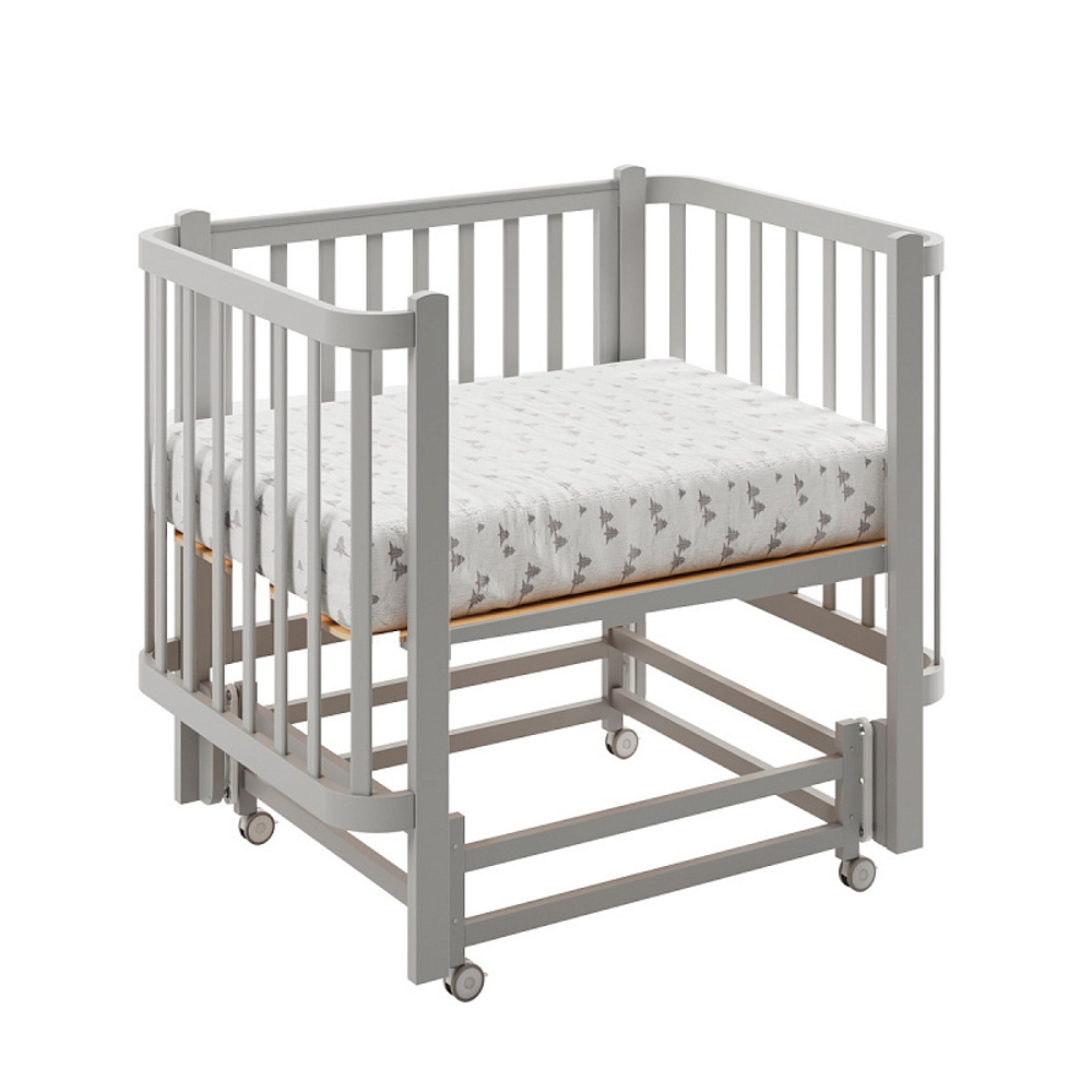Кроватка детская Antemi Terra Light NEW с маятником НИК 17с серый