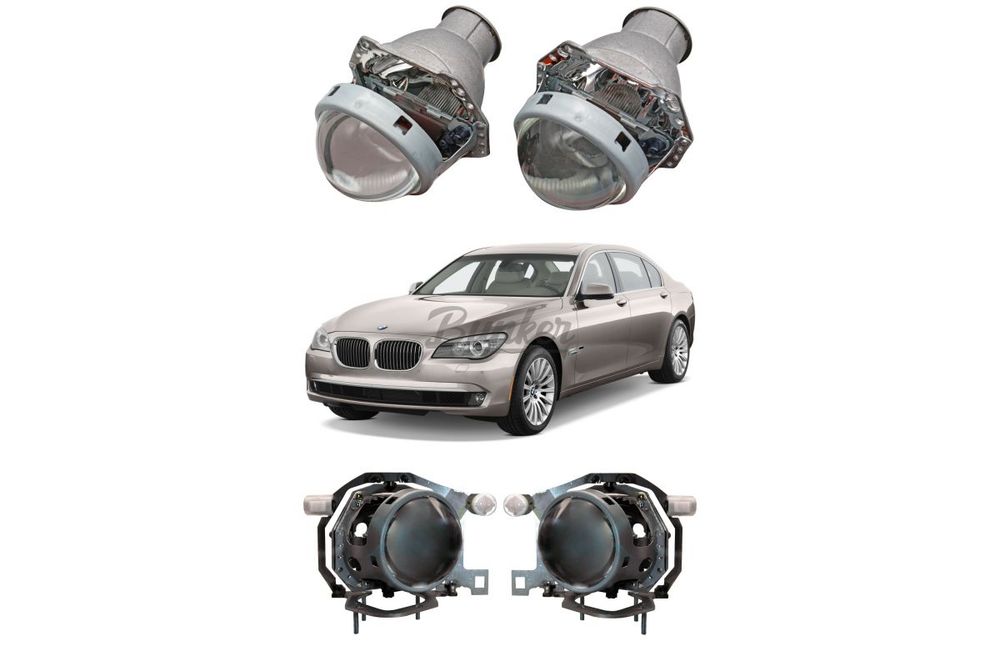 Готовый комплект для замены штатных линз ZKW с AFS BMW 7 2009-2012
