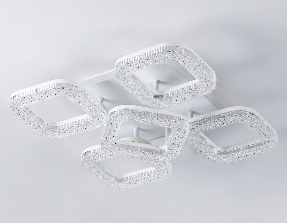 Светильник потолочный светодиодный с пультом FA3914/4+1 WH белый 80W 3000K/4200K/6400K 380*380*110 (ПДУ РАДИО 2.4G)