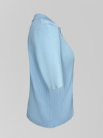 Футболка 0707 трикотажная с молнией и логотипом на груди