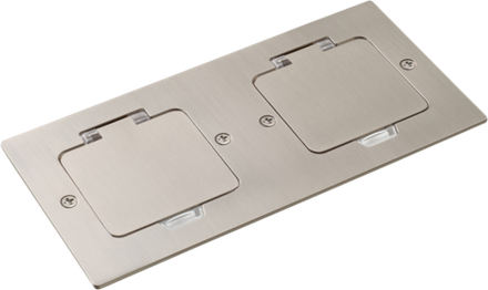 Лючок Surface 4 мод. (2 мод. 45х45 мм.),  никель,  IP44