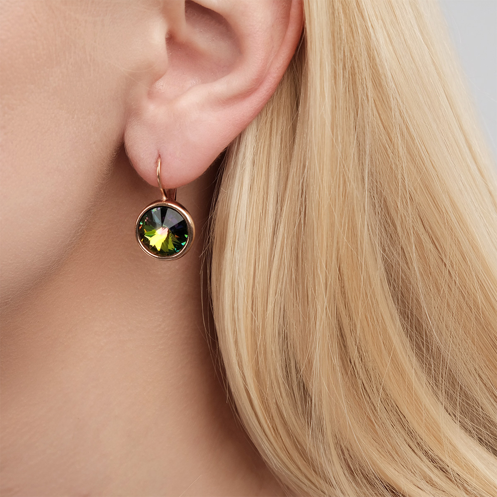 "Альхена" серьги в золотом покрытии из коллекции "Kaleidoscope" от Jenavi с английским замком