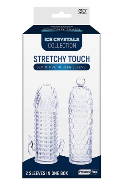 Набор из 2 прозрачных насадок на член Seductive Tickler Sleeves Set (Цвет: прозрачный)