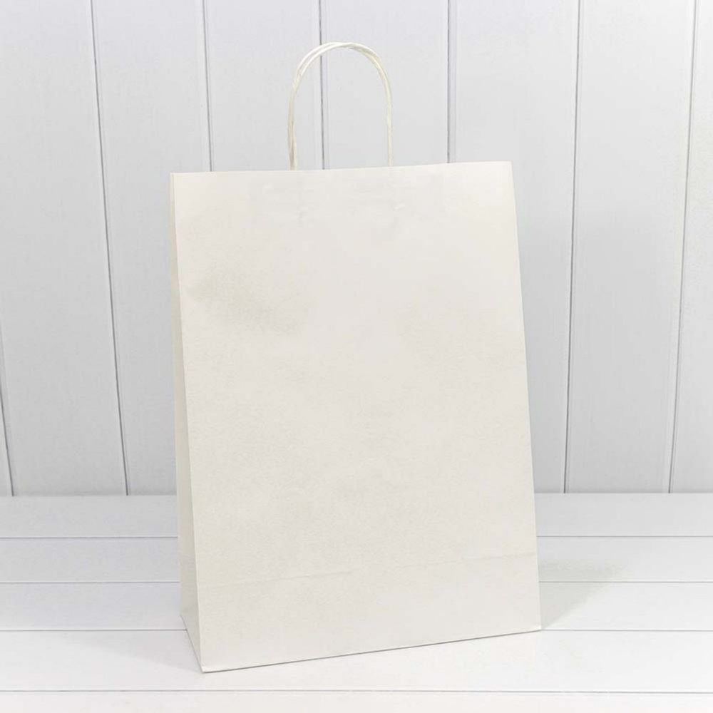 Пакет подарочный 33х45х15см (Белый, Крафт)