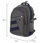 Рюкзак BRAUBERG "MainStream 2", 35 л, размер 45х32х19 см, ткань, серо-синий, 224446