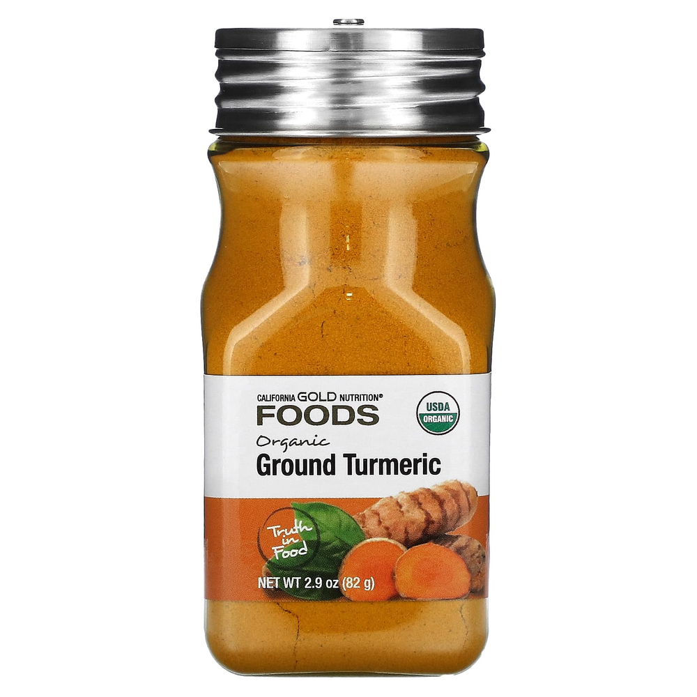California Gold Nutrition, Foods, органическая куркума, молотая, 82 г (2,9 унции)