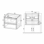 Тумба с раковиной Vincea Vico 60 V.Oak