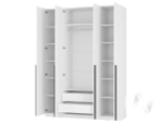 Шкаф 4-х створчатый ШК-13 МС Айрон (белый)