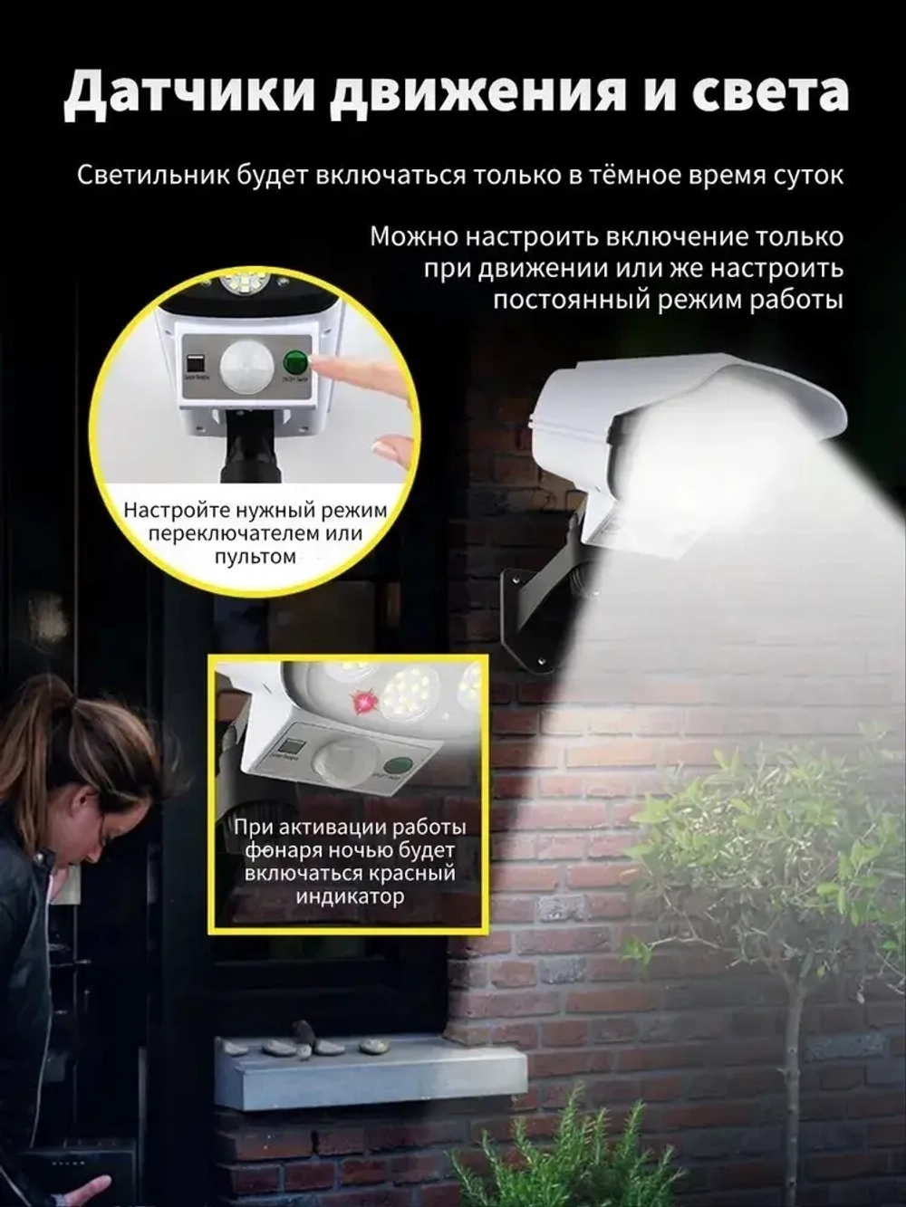 Уличный прожектор / муляж камеры на солнечной батарее AG Smart