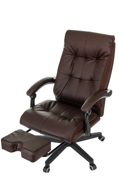 Кресло руководителя Бюрократ CH-824MSG-BF коричневый эко.кожа/ткань крестов. пластик подст.для ног